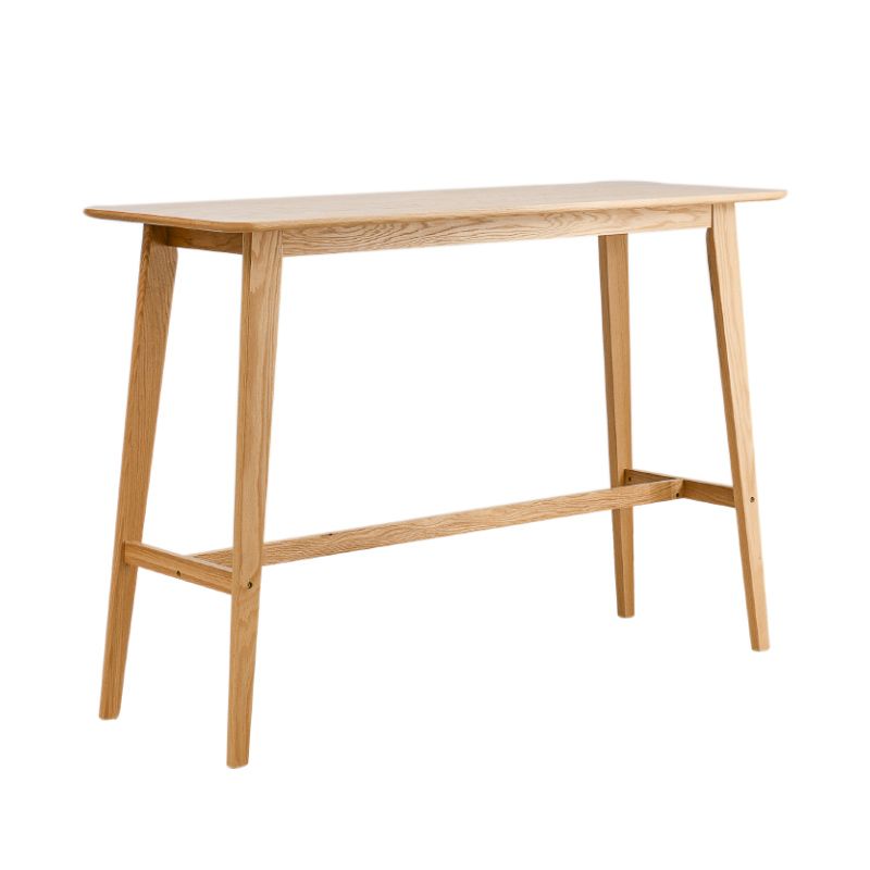 Natural Colour Bar Table Set 1/2/3 Pieces Industrial Rectangle Solid Wood Bar Set