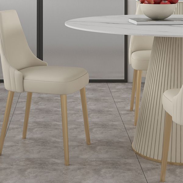 Table à manger ronde en pierre frittée, Table de luxe traditionnelle pour la maison