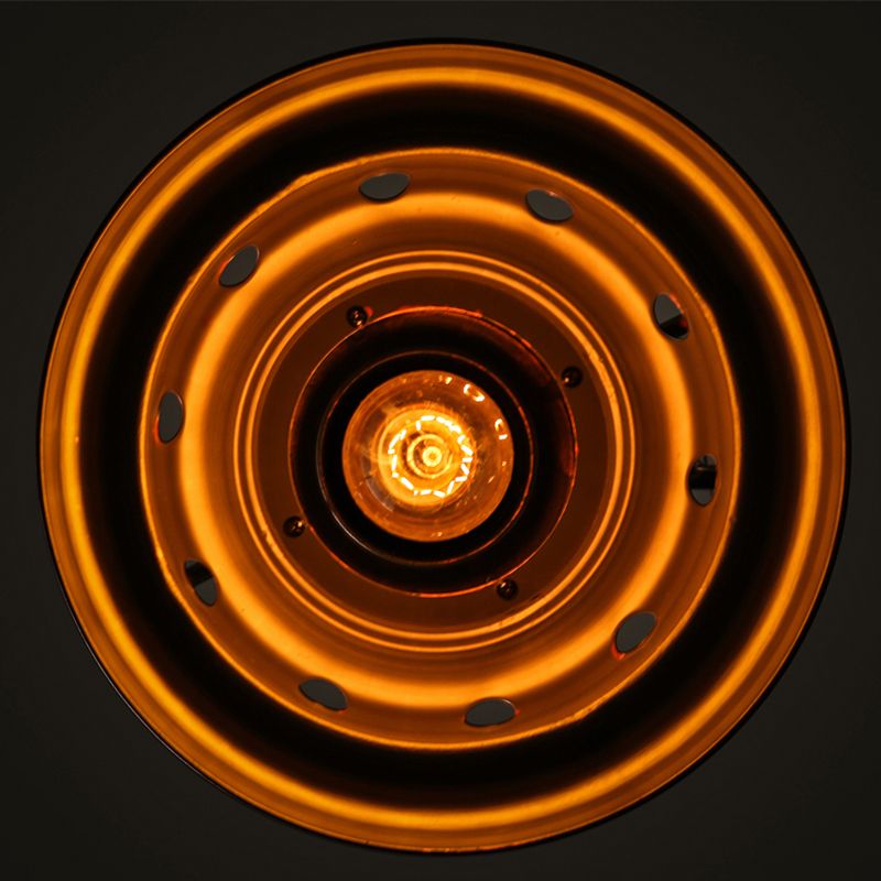 Farmhouse Barn Cenderant Lighting 1 Apparecchiatura sospesa in ferro battuto con design del buco in rame alterato