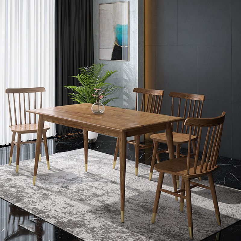 Oak Solid Wood Dining Chair Traditional Dining Room Chair for Home