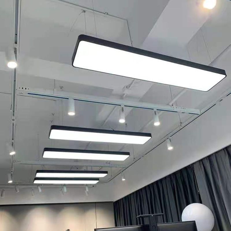 Contemporary Simple Style Rectangle Shaped Led Pendant Decorative Lights for Office