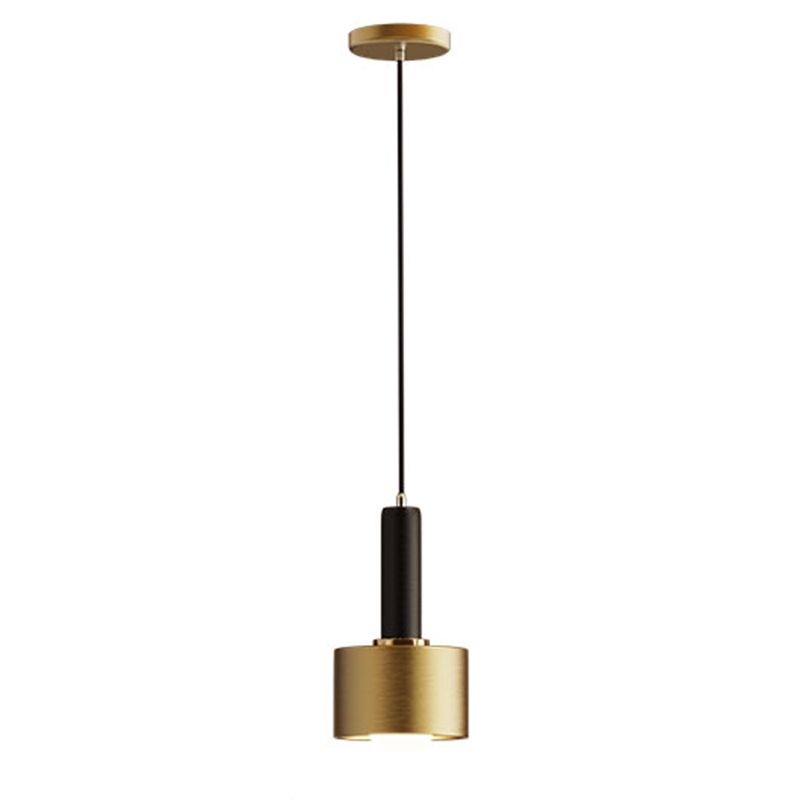 Contemporary Pendant Light Kit Gold Shaded Hanging Ceiling Light with Metal Shade