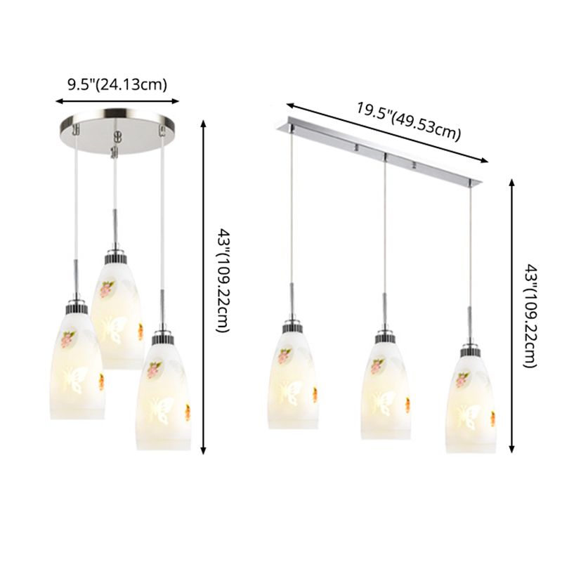 Bell Shade hanglamp Lichte armatuur moderne glazen eetkamer plafond suspensielamp