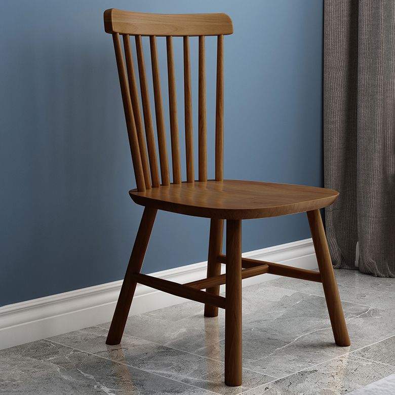 Zeitgenössische Küche Holzquadrat Essstuhl Windsor Rücken Essneitenstuhl