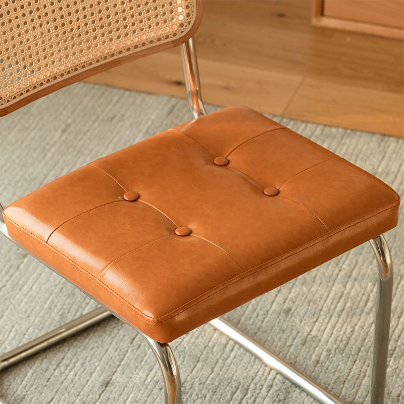 Contemporary Style Open Back Leather Upholstered Home Dining Chairs