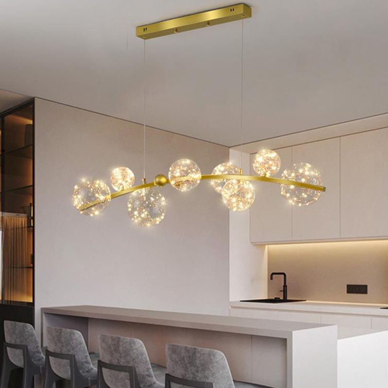 Globe Wall Lighting Modern Glass 8 Lights Rustic Wall Sconces for Kitchen