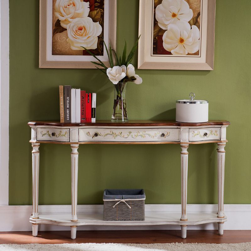 Victoria Wooden Console Table Free Form Console Sofa Table for Hall