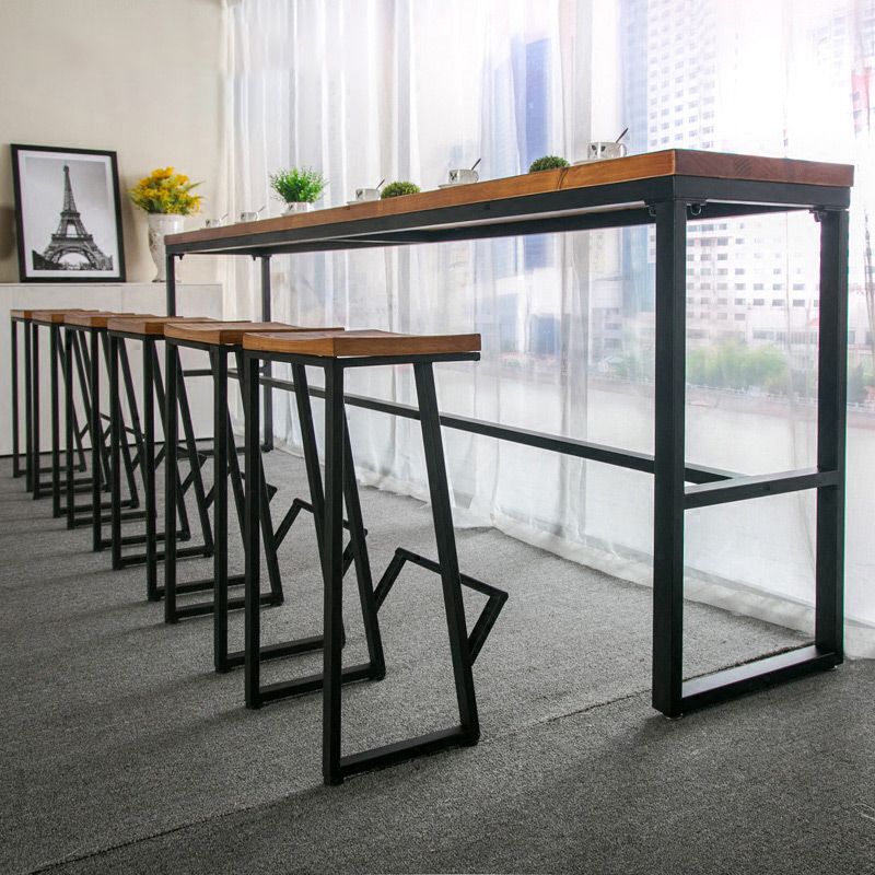 Solid Wood Table and Stool Set 1/2/7 Pieces Counter Height Pub Set