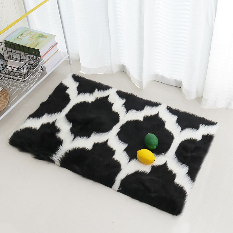 Nordic Geo-bedruckter Teppich, mehrfarbiger Acryl-Teppich, pflegeleichter, haustierfreundlicher Innenteppich zur Dekoration