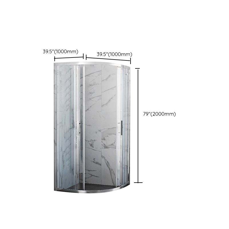 Aluminum Alloy Tempered Glass Shower Door Simple Shower Screen