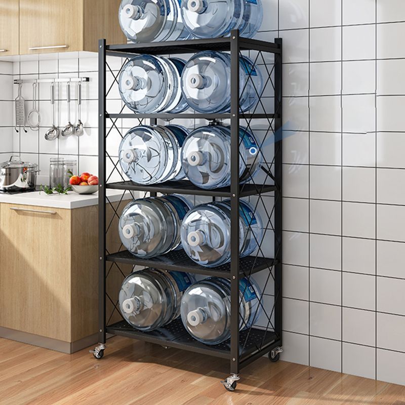 Modern Metal Bookcase Geometric Bookshelf for Living Room, 28" L X 14.5" W