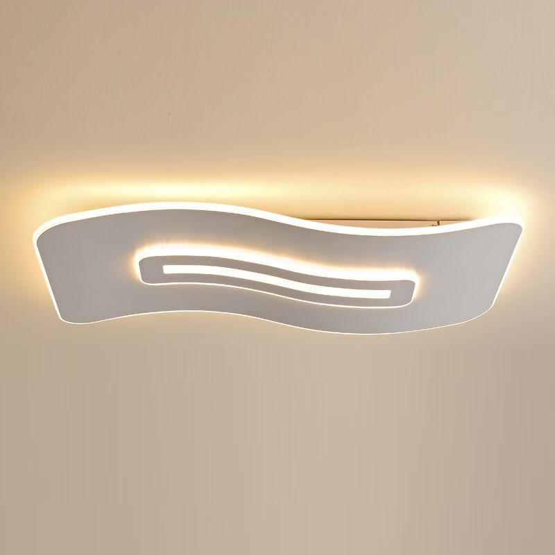 Contemporary Flush Mount Ceiling Light White Flush Lighting for Bedroom