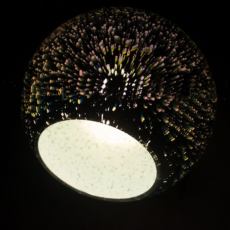 Chromé Géométrique Pendant Lightture Modern 1 Head 3D Glass Suspension Light for Dinner