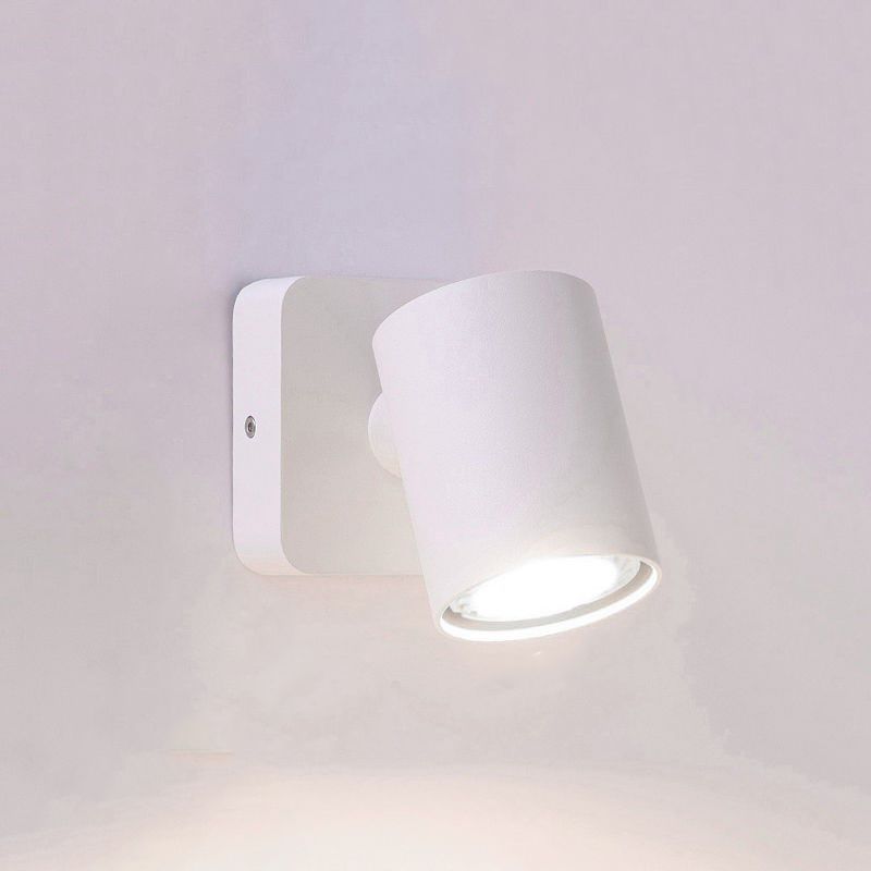 Nordic Style Aluminum Wall Light Cylindrical Wall Lamp with Metal Shade for Bedroom
