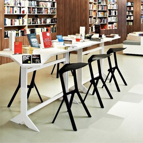 Contemporary Stackable Counter Stools Colorful Indoor Geometric Bar Stool, 1 Piece