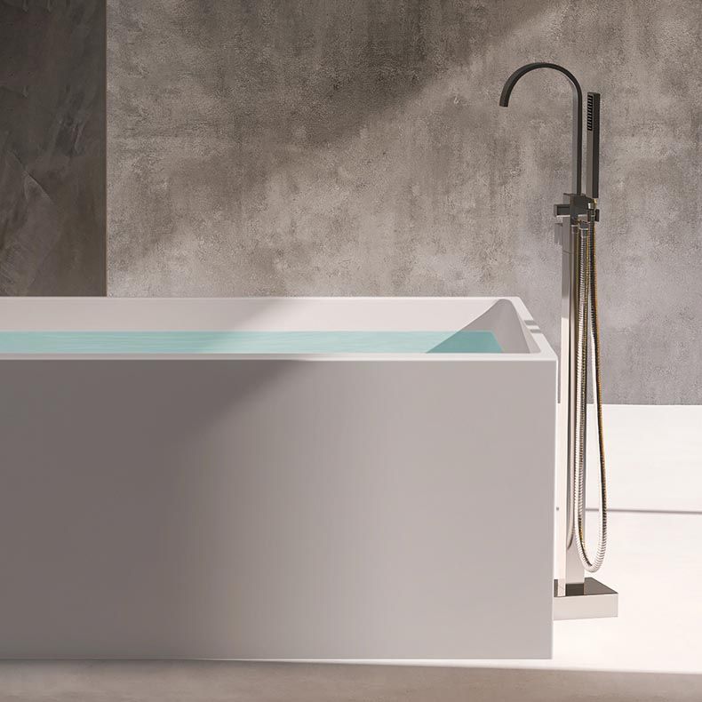 Modern Rectangular Bath Tub Acrylic Freestanding Bathtub for Home