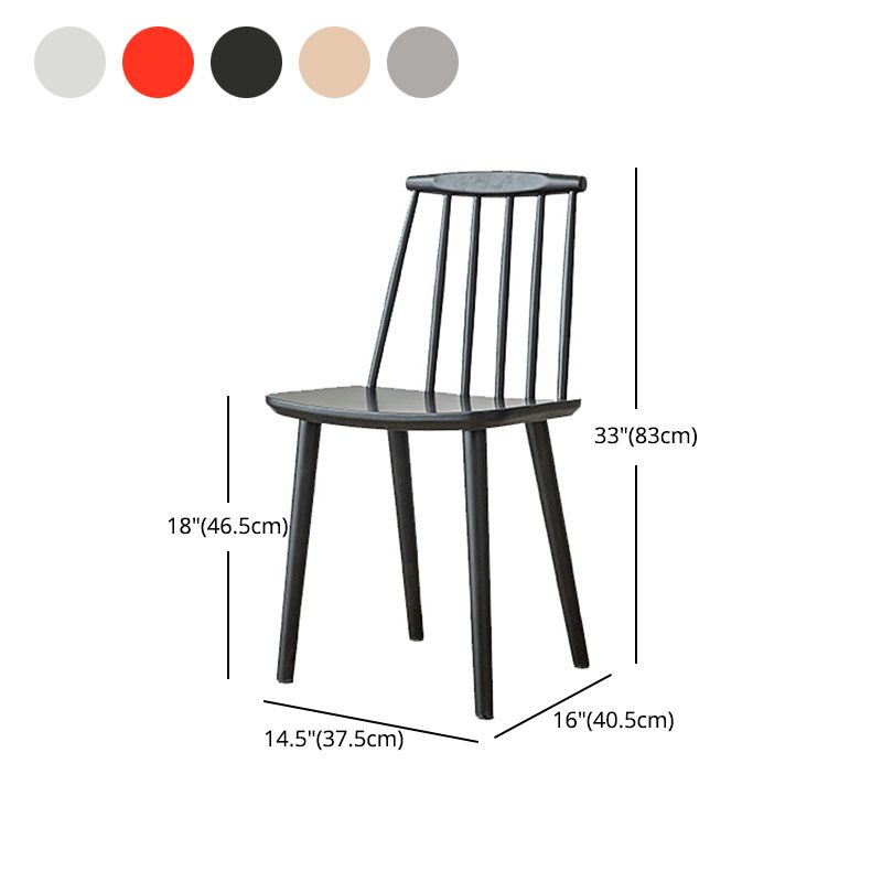 Silla de comedor contemporánea de madera maciza con respaldo de listones para cocina