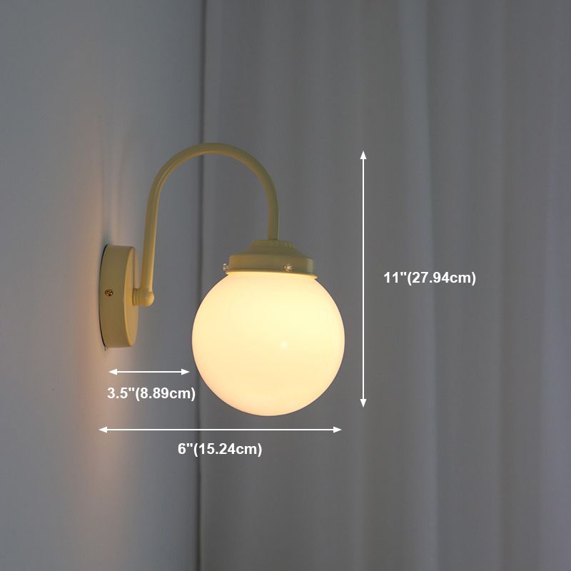 Glass Orb Wall Sconces Modern Style 1 Light Wall Mounted Lamps