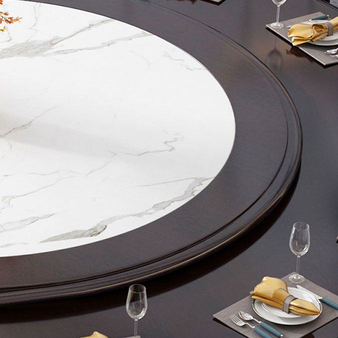 Pedestal Dining Table Solid Wood Convertible Table for Dining Room