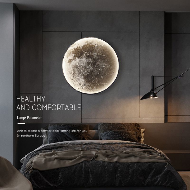 Modern Round Disc Wall Mounted Light Fixture 1 Light Flush Mount Wall Sconce with Acrylic Shade