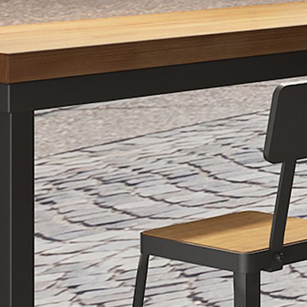 Industrial Metal Bar Stool Bar Height Armless Stool with Black Legs
