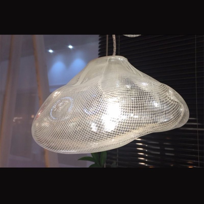 Lámpara de vidrio colgante con forma de colgante en forma de nube de estilo de diseñador lámpara de trabajo de restaurantes de 1 luces