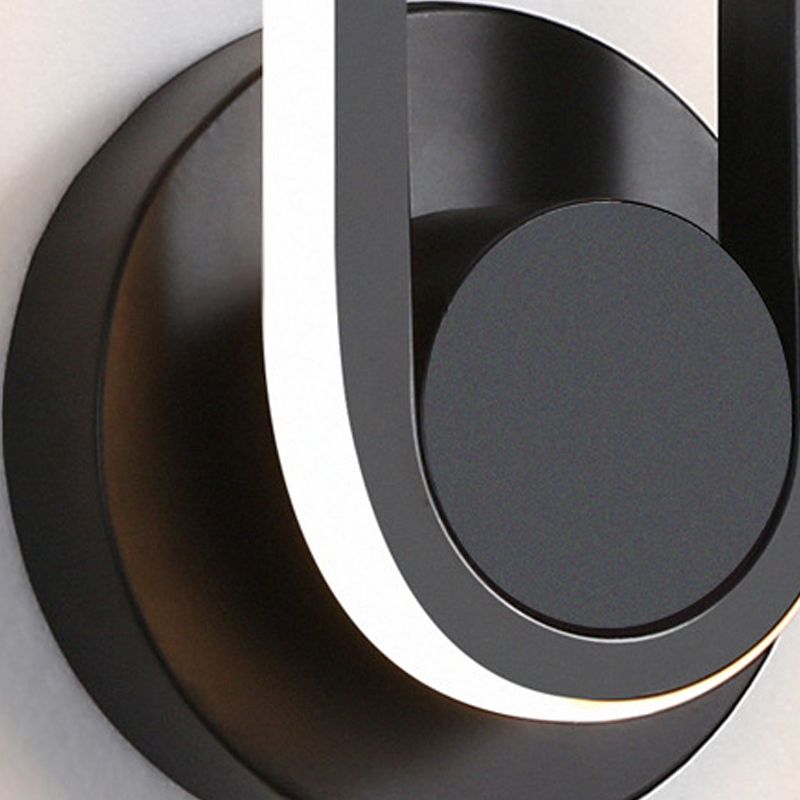 Nordic Style Metal Rotatable Wall Light Oval LED Wall Sconce for Living Room