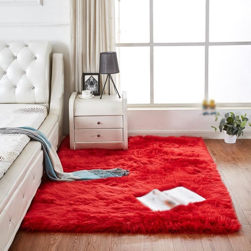Simpleity Area Teppich funky einfach Wohnzimmer Teppich Polyester Shag Teppich mit Rutsch-Rücken