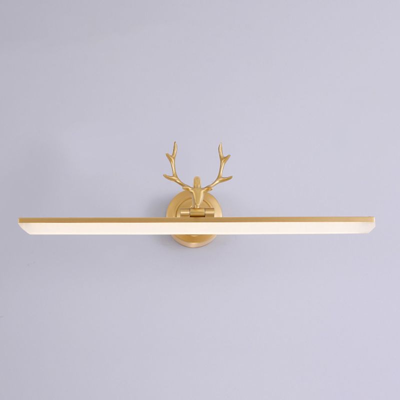 Linear Shape Modern Style Vanity Light Metal 1-Light LED Mirror Light for Bathroom