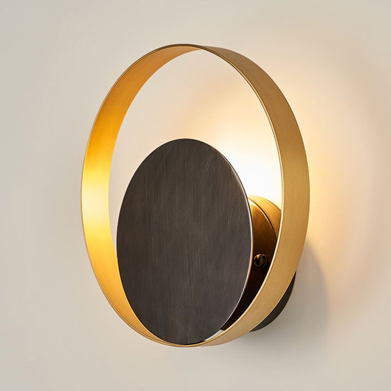 Circle Design Brass Wall Light Sconce Modern Fashion Decoration Sconce Light Fixture