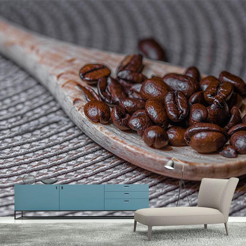 Contemporary Coffee Beans Wall Mural for Coffee Shop Eco-friendly for Decoration