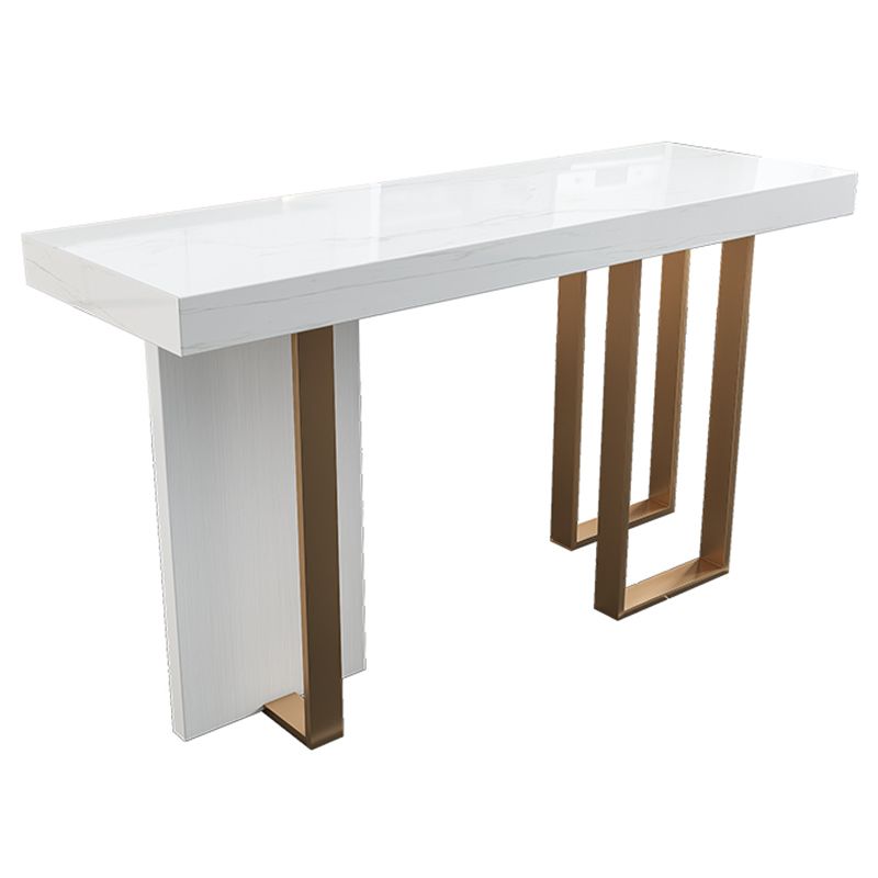 Glam Style Bistro Bar Table Faux Marble Bar Table for Living Room