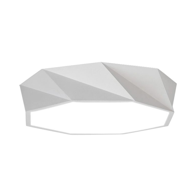 Concave/Convex Shape Metal Flush Mount Lighting Modern Led White/Black Flush Ceiling Mount, 16"/19.5"/23.5" Wide