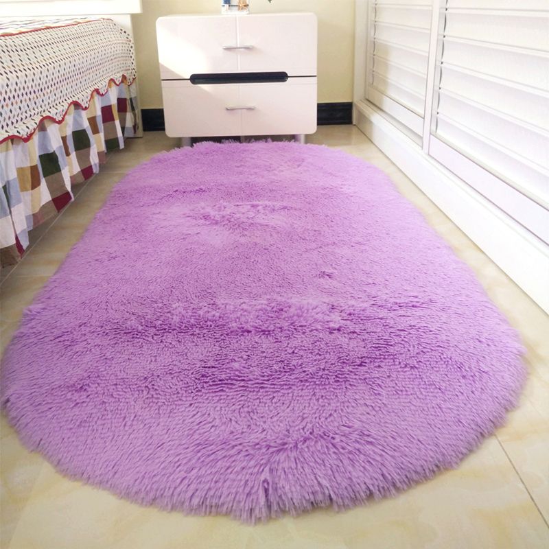 Relaxing Bedroom Foot Rug Multi Color Plain Carpet Shag Washable Pet Friendly Indoor Rug