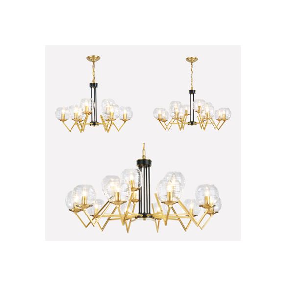 Kaarsen woonkamer kroonluchter met ovale schaduw goud modern elegant hanglamp in gouden afwerking