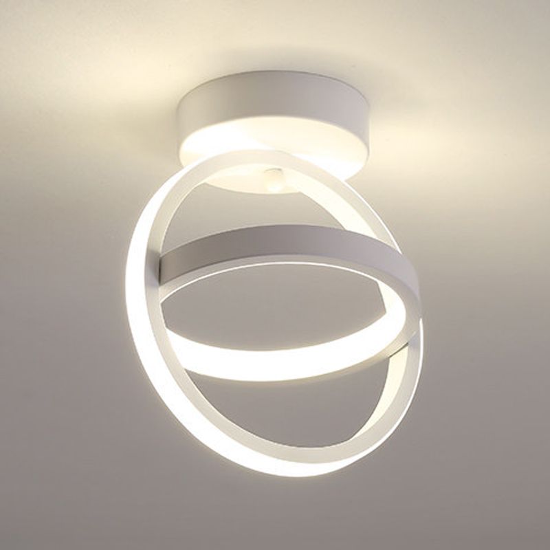 Metal Geometric Ceiling Lamp Fixture Simplicity Style LED Ceiling Mounted Light
