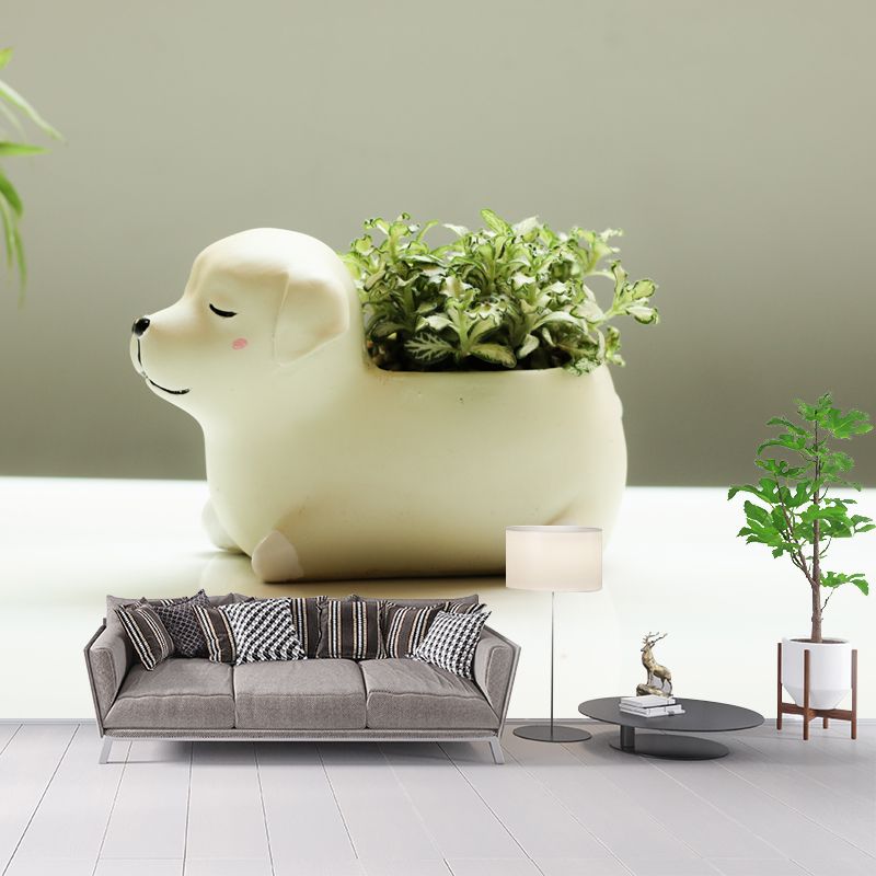 Potted Plants Indoor Decorations Wall Mural for Sitting Room, Moisture Resistant