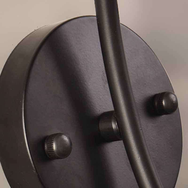 Contemporary Golden/Black Vanity Light Glass 1 Light Wall Light Sconces