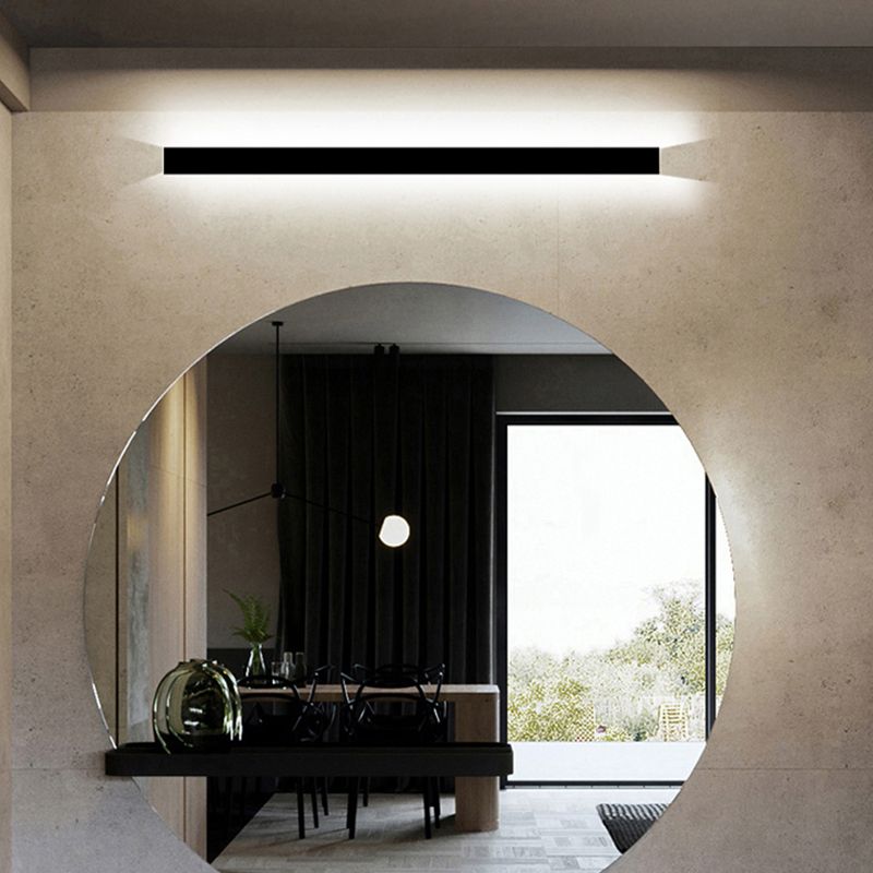 Linear Shape Metal Wall Light Modern Style Single Light Wall Mount Lamp