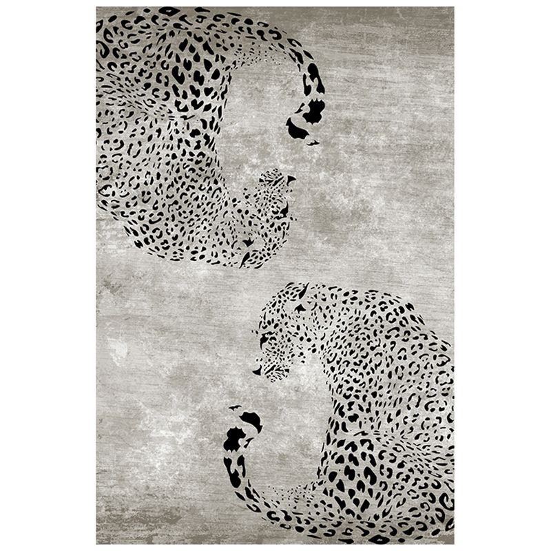 Funky Leopard Pattern Area Rug Modern Individuality Carpet Non-Slip Backing Rug for Home Decoration