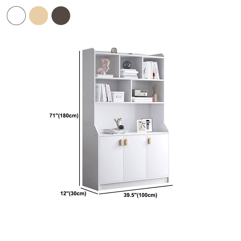 Modern Accent Cabinet with Wooden Shelves and Doors Water Resistant Cabinet