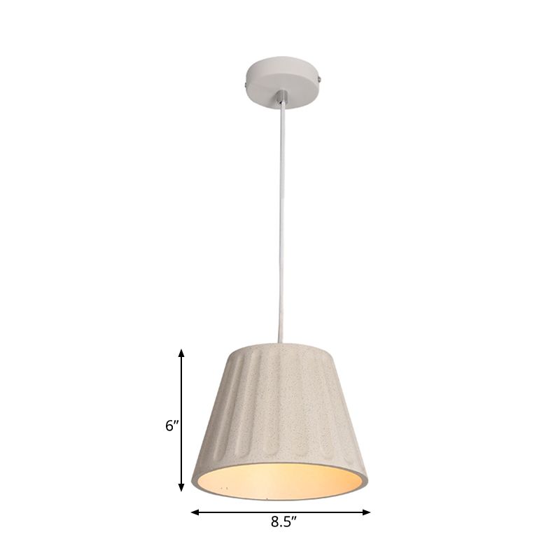 Kegelförmige Schattensuspension Licht moderner Zement 1 hell weiß hängende Deckenleuchte für Wohnzimmer