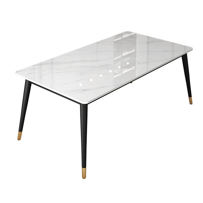 Simplicity Style 4 Legs Dining Site Table Stone Dining Room Furniture for Home Use