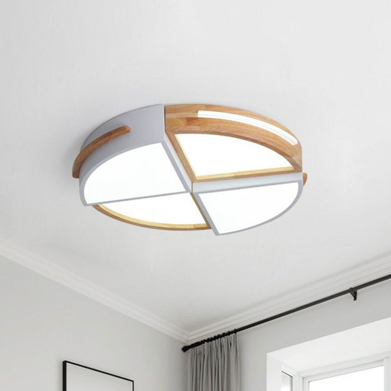 Acrilico Splicing Round Flush Light Macaron LED Flush Soffitto Light Fixture per Bedroom