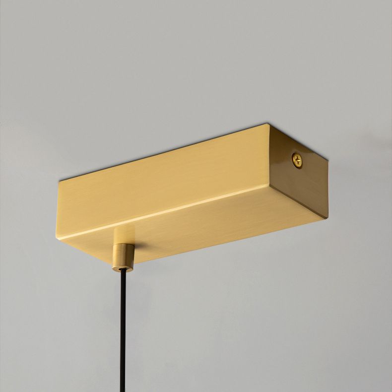 Contemporary Hanging Light Linear Metal Island Light Fixture for Dining Room