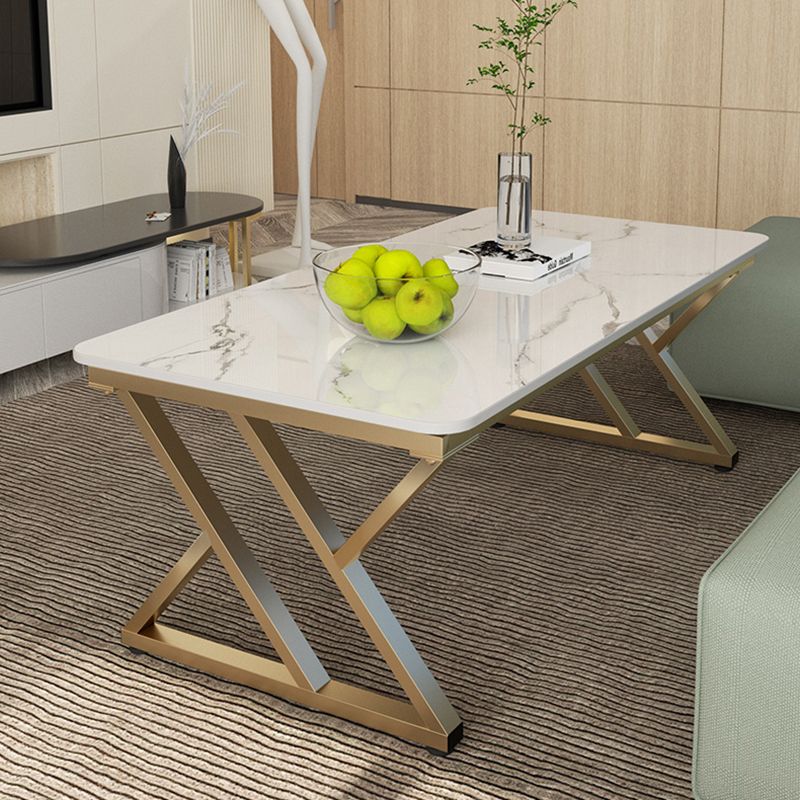 Rectangle Cocktail Table Trestle Slate Top Coffee or End Table