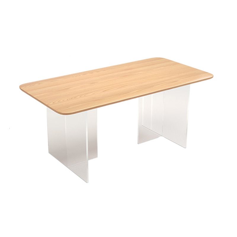 Modern Dining Set 1/3/5/7 Pcs Rectangle Dining Table and Armless Chair