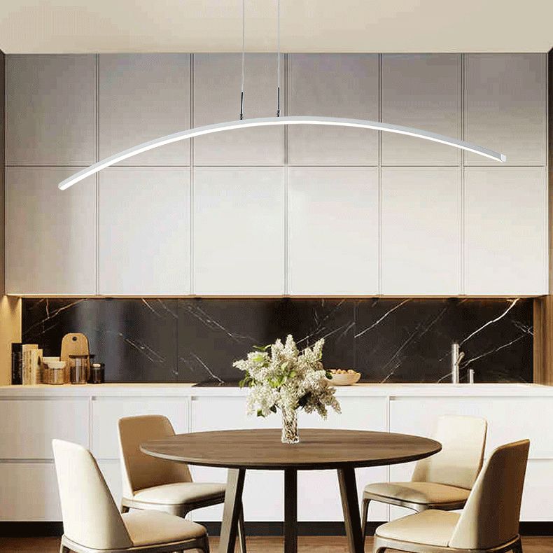 1 Leichte lineare Inselbeleuchtung moderne Anhängerbeleuchtung Metal Island Lighting