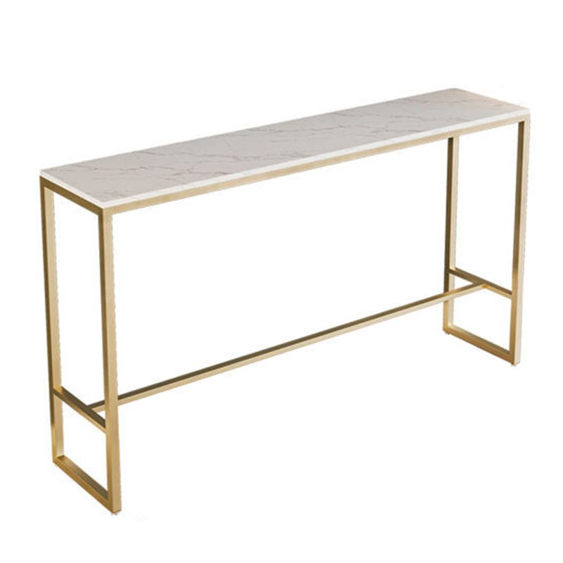 Modern Footrest Bistro Bar Table Rectangle Trestle Bar Table for Dining Room