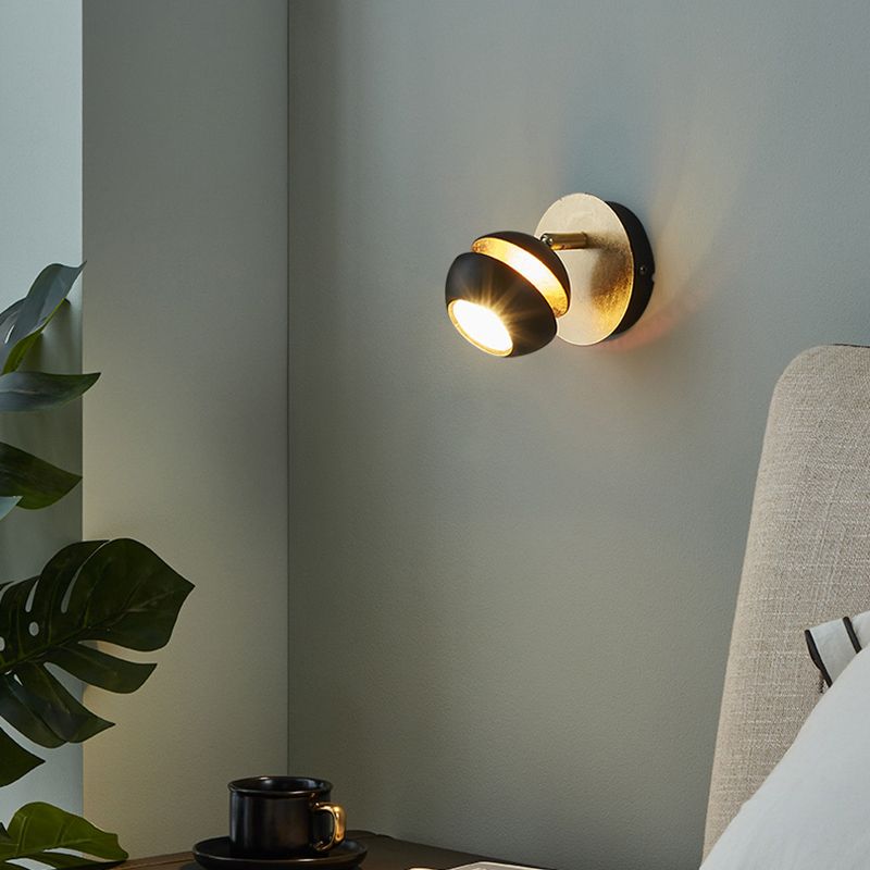 1-Light Wall Light Fixtures Modern Metal Shade Wall Mounted Lighting for Bedroom